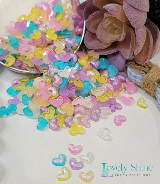 Shimmer Mini Hearts (100pcs)